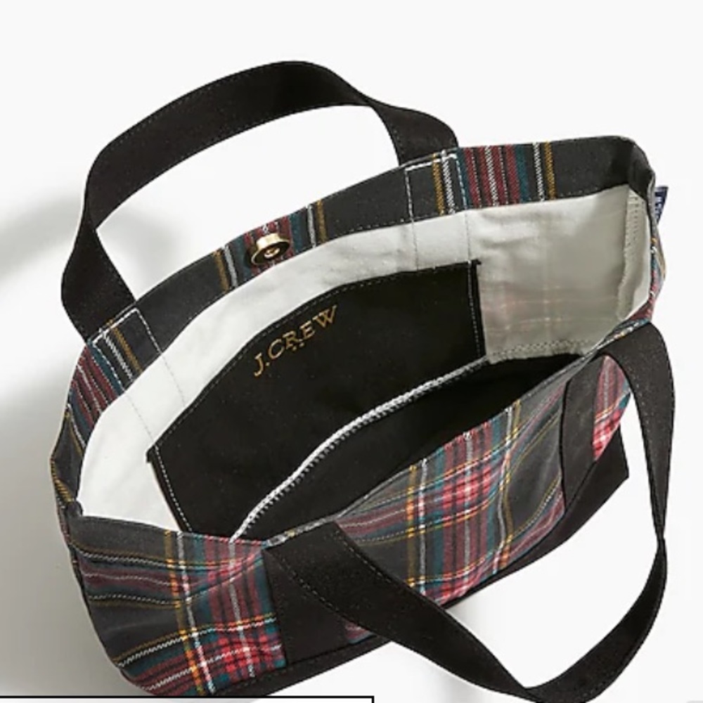 NWT J. Crew Mini structured canvas tote bag - Picture 3 of 3